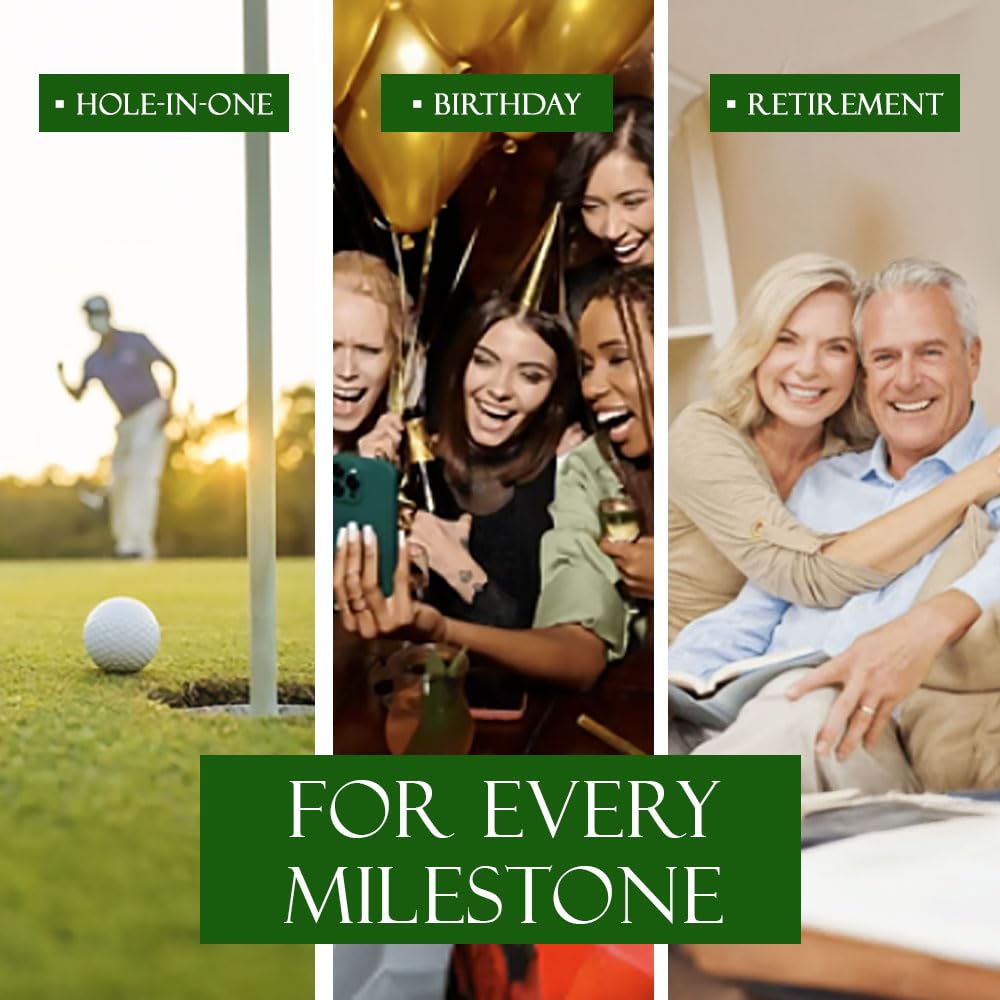 Vertini 24K Gold Plated Golf Ball Marker with Magnetic Hat Clip - Luxury Golf Gifts for Men, Unique Golf Accessories for Dad, Boss, Husband, Unique Golf Gifts for Men Who Have Everything [ Crystal ]