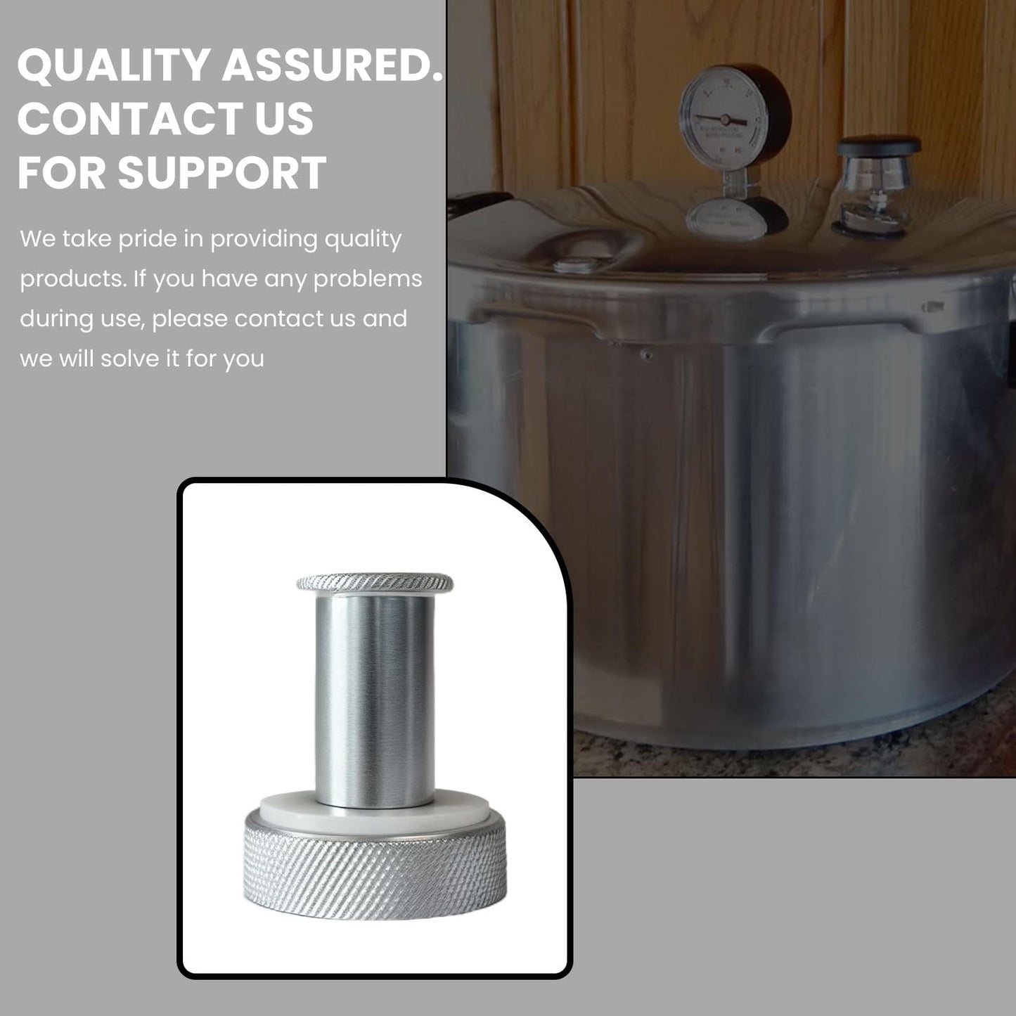 Outlet Valve and Exhaust Valve Parts Compatible with Presto Pressure Canner, Fits Presto 409A, 23-Quart and 16-Quart Pressure Cooker Canners