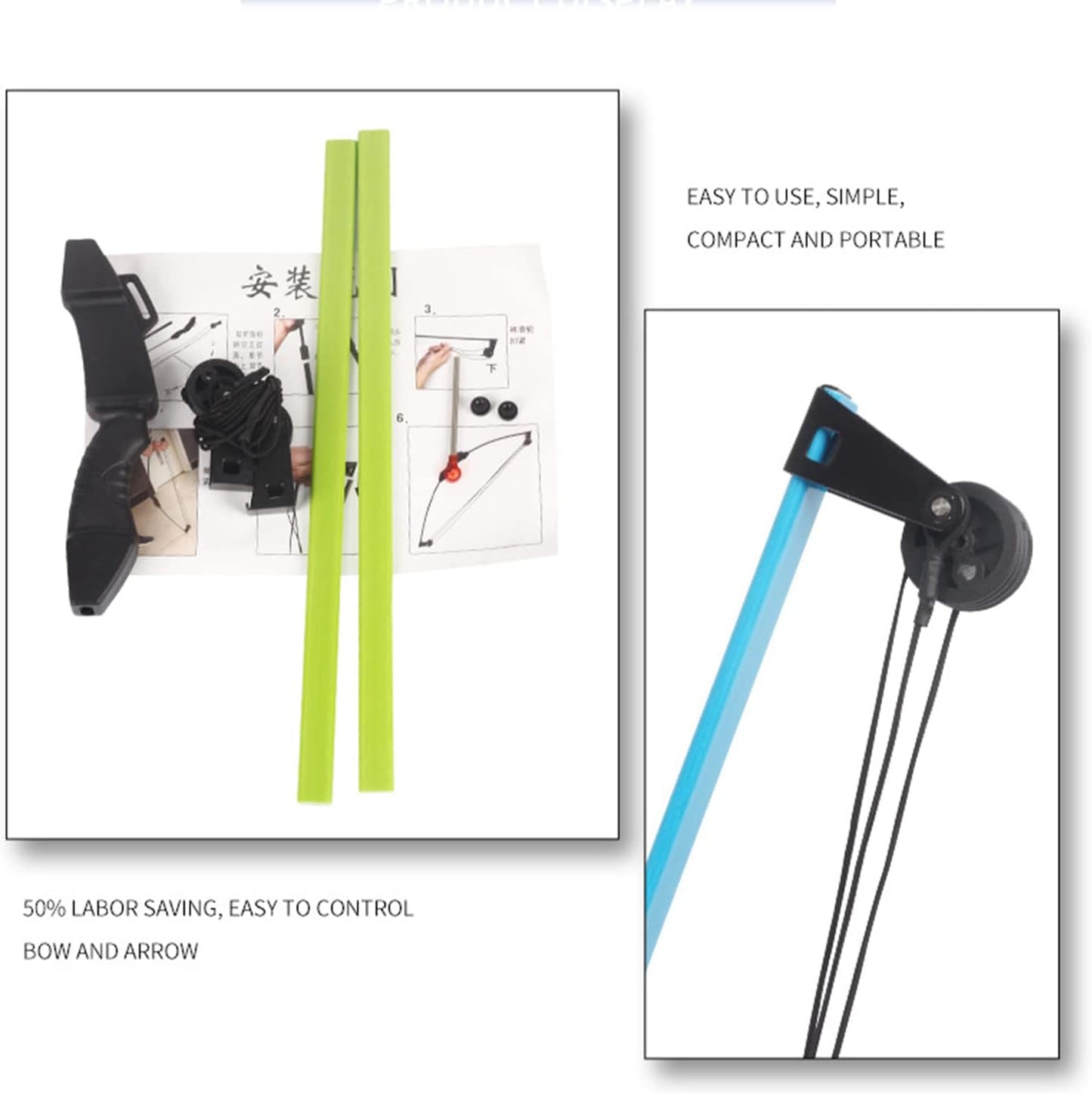 SOPOGER Youth Compound Bow and Arrow Set - Beginner Archery Kit with 15-18 LB Draw Weight, 8 Arrows & Target Paper