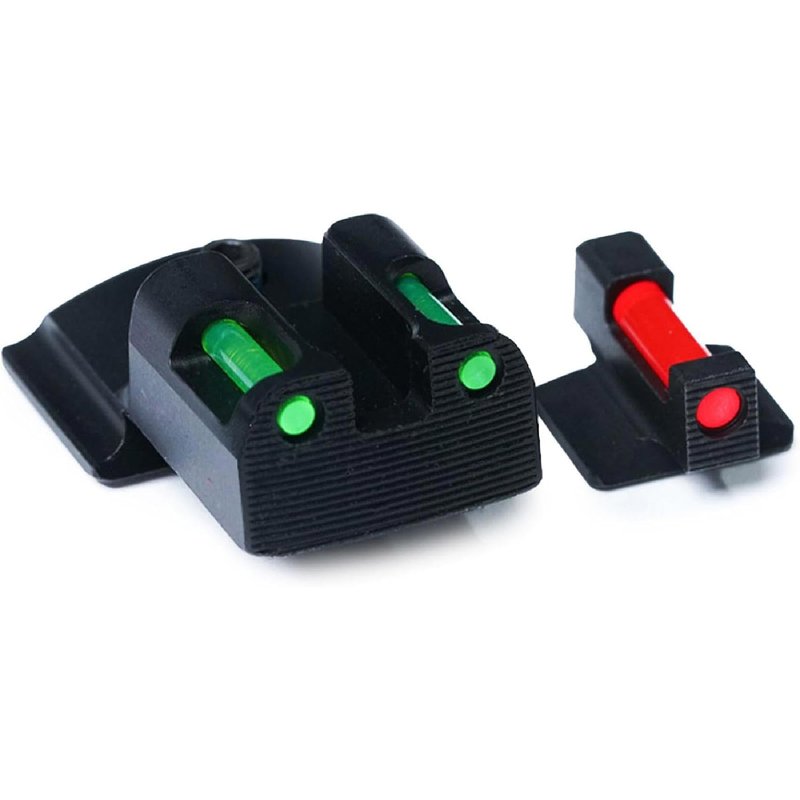 TAG PRECISION Tactical Gun Sights Compatible with Novak 1911 Government 9mm/.40 S&W (.270/.450) | Tactical CNC-Machined Steel Nitride Coated Front & Rear Handgun Sights | Full Fiber (TSF)