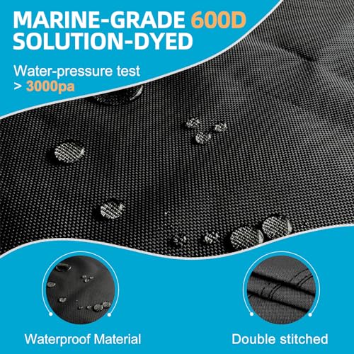 Heavy Duty Waterproof Kayak Cover 12.3-13.5ft UV & Tear Resistant Outdoor Storage