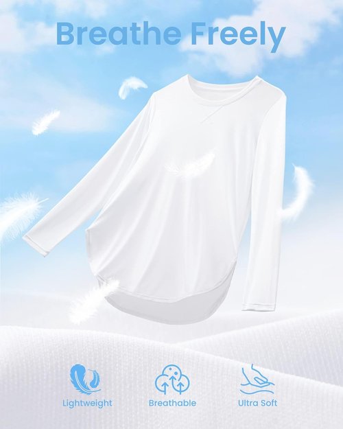 G4Free Women's UV Protection Long Sleeve Workout Shirt - Quick Dry Lightweight for Outdoor Activities