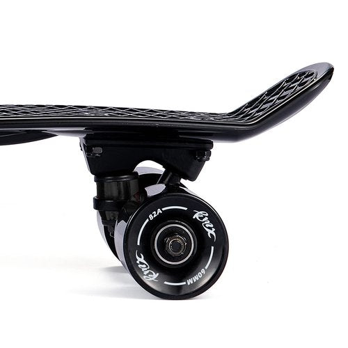 KMX Skateboard 22 Inch, Classic Cruiser Skateboard for Beginners and Advanced, Mini Cruiser Board for Boys, Girls, Kids, Students, Adults, Teens Small Penny Board(22 Classic Black)