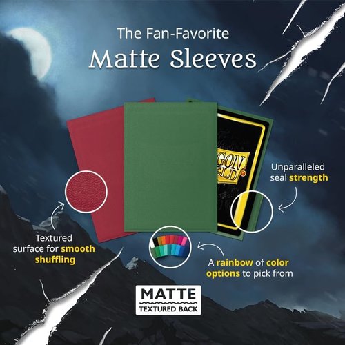 Dragon Shield | Matte Card Sleeves - 100 CT Smooth & Durable TCG Protection | Black