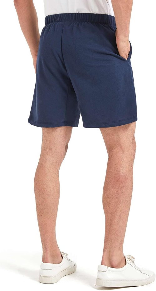 Liloak Men's Cotton Athletic Shorts - Soft Casual Knit Gym Shorts with Pockets | Multipack of 7