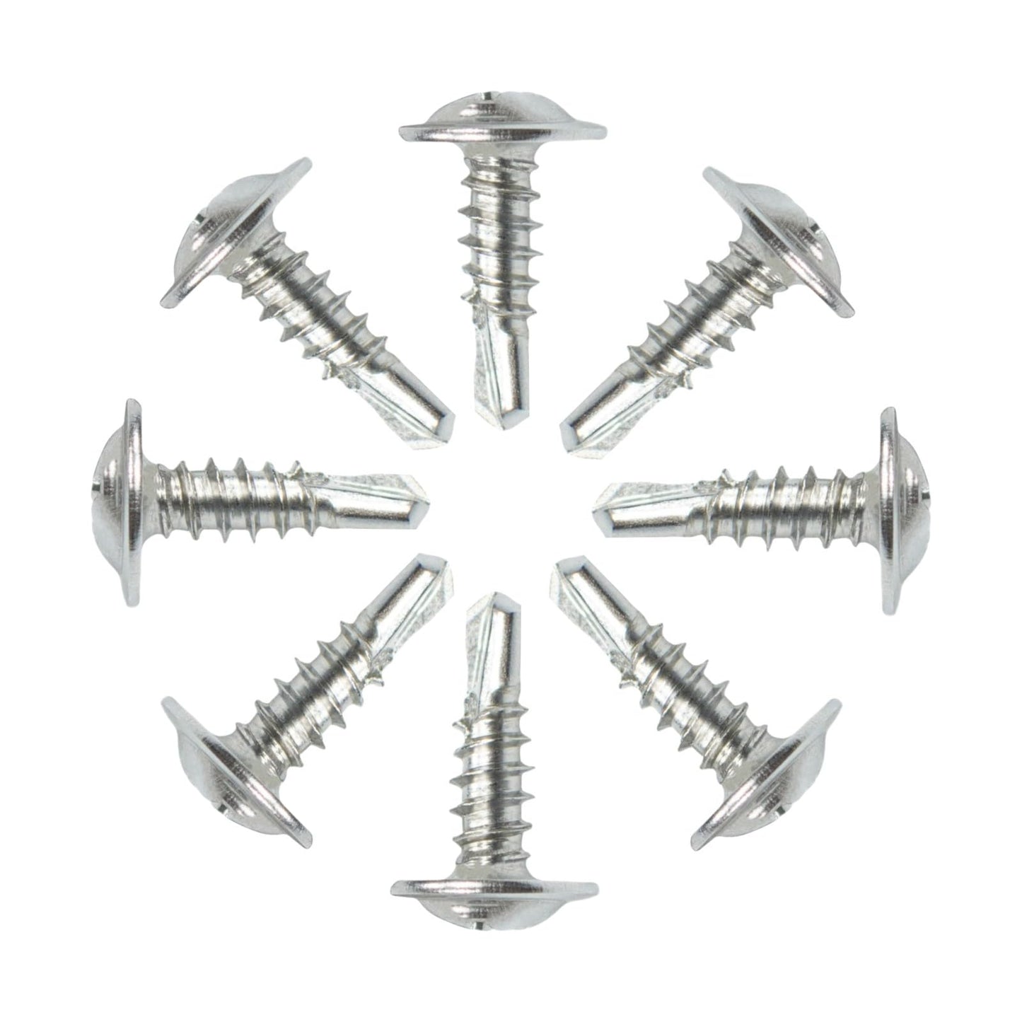 #8 x 1/2" Sheet Metal Screws，410 Stainless Steel Modified Truss Head Fast Self Tapping Screws, Phillips Drive Self Drilling Screws for Metal Plastic & Wood (250 Pack)