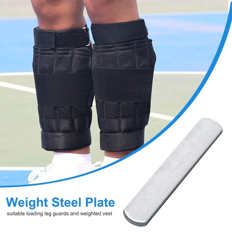 PXRJE 8PCS Weighted Vest Steel Plates Adjustable Rustproof Strength Training Weight Long Steel Plate w/Round Head for Loading Leg Guards Weighted Vest(size:8 PCS)