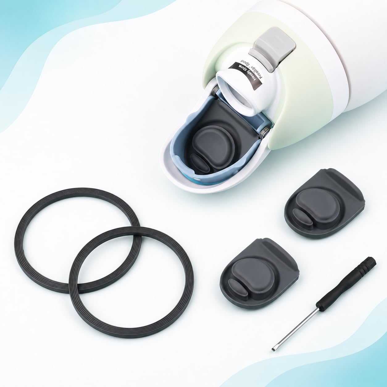 Joshey Rubber Seal Replacement Gasket Stopper Set for Owala FreeSip 24/32oz