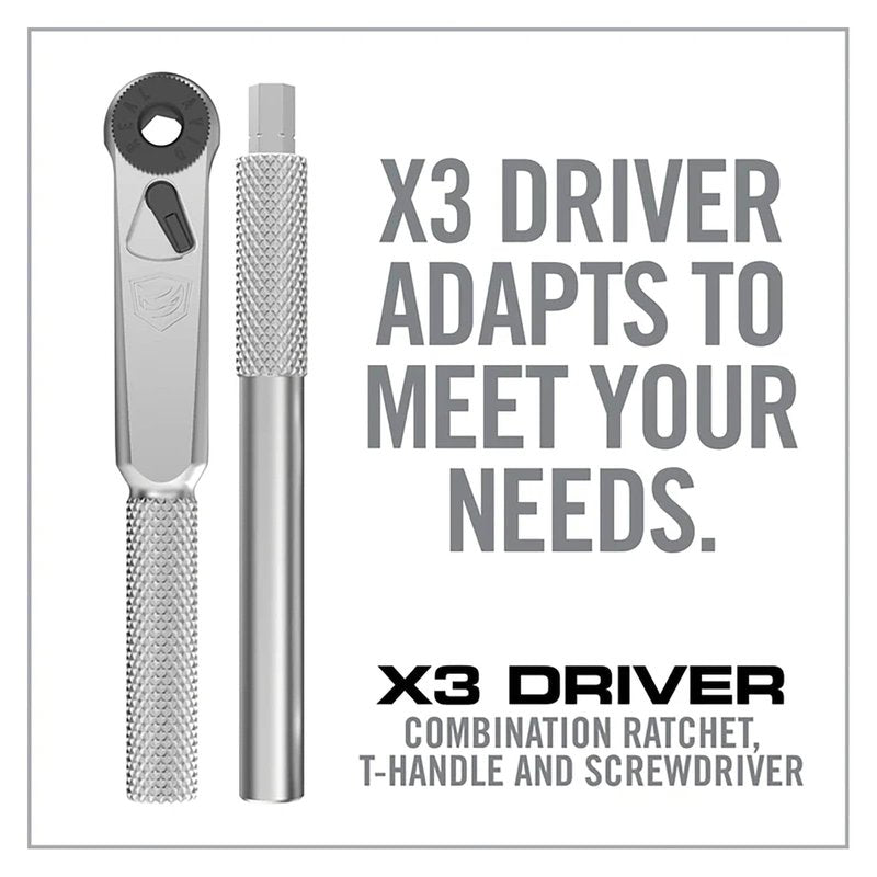 Real Avid X3 Precision Screwdriver Set with 1/4 Ratchet Wrench Bit Driver & Bit Extension - Tool Kit Includes Torx, Hex, Phillips, Flat & Square Bits (56 Piece)