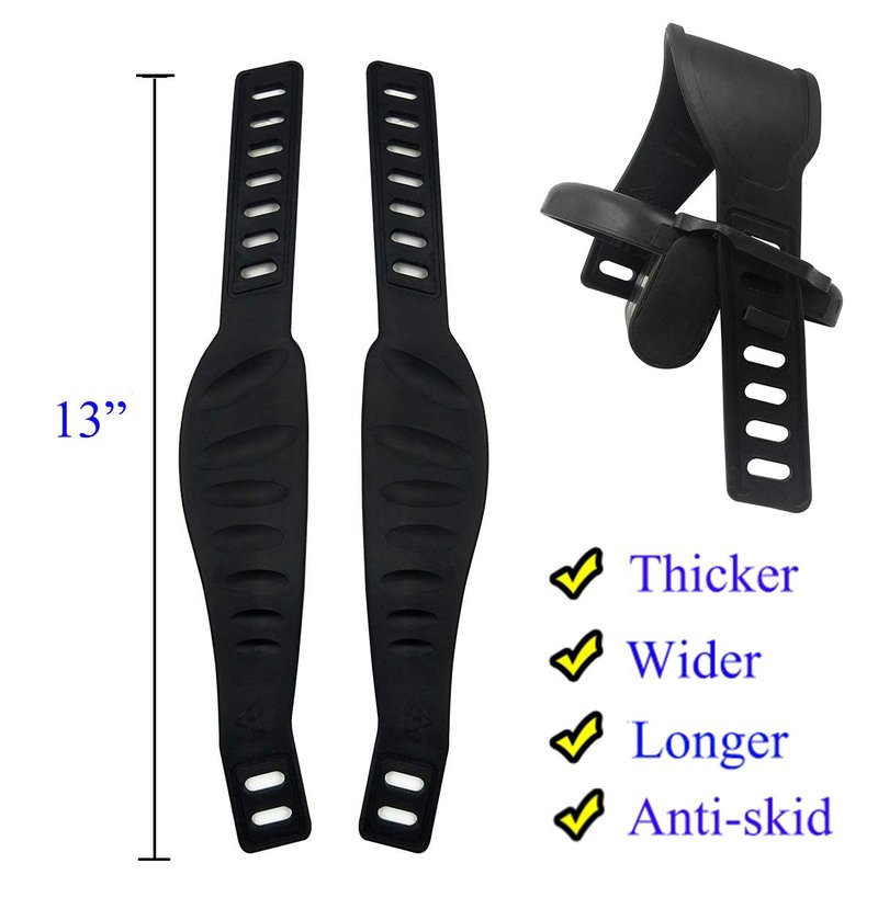 Stationary Bike Pedals - 1 Pair 9/16" Recumbent Exercise Bike Pedals wih 2pcs Strips Widened, Fits Sunlite Flat Form Exerciser Equipment & Spinning Exercise Bike Bicycle Home & Gym (NEW-9/16)