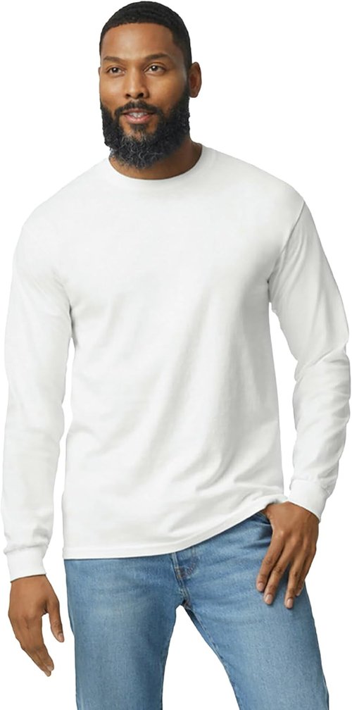 Gildan Heavy Cotton Long Sleeve T-Shirt - Comfortable 2-Pack for Everyday Wear