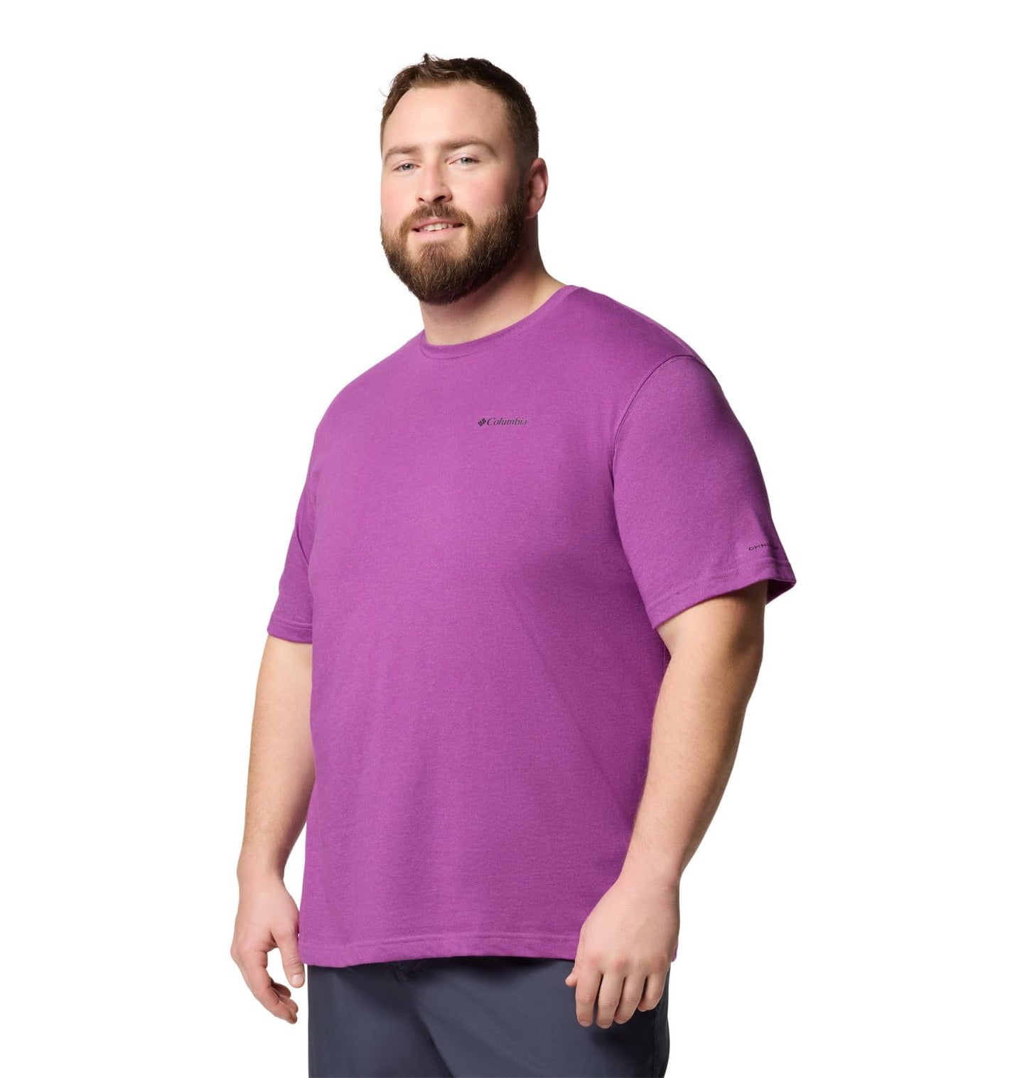 Columbia Mens Thistletown Hills Short Sleeve T-Shirt, Razzle Heather, Small