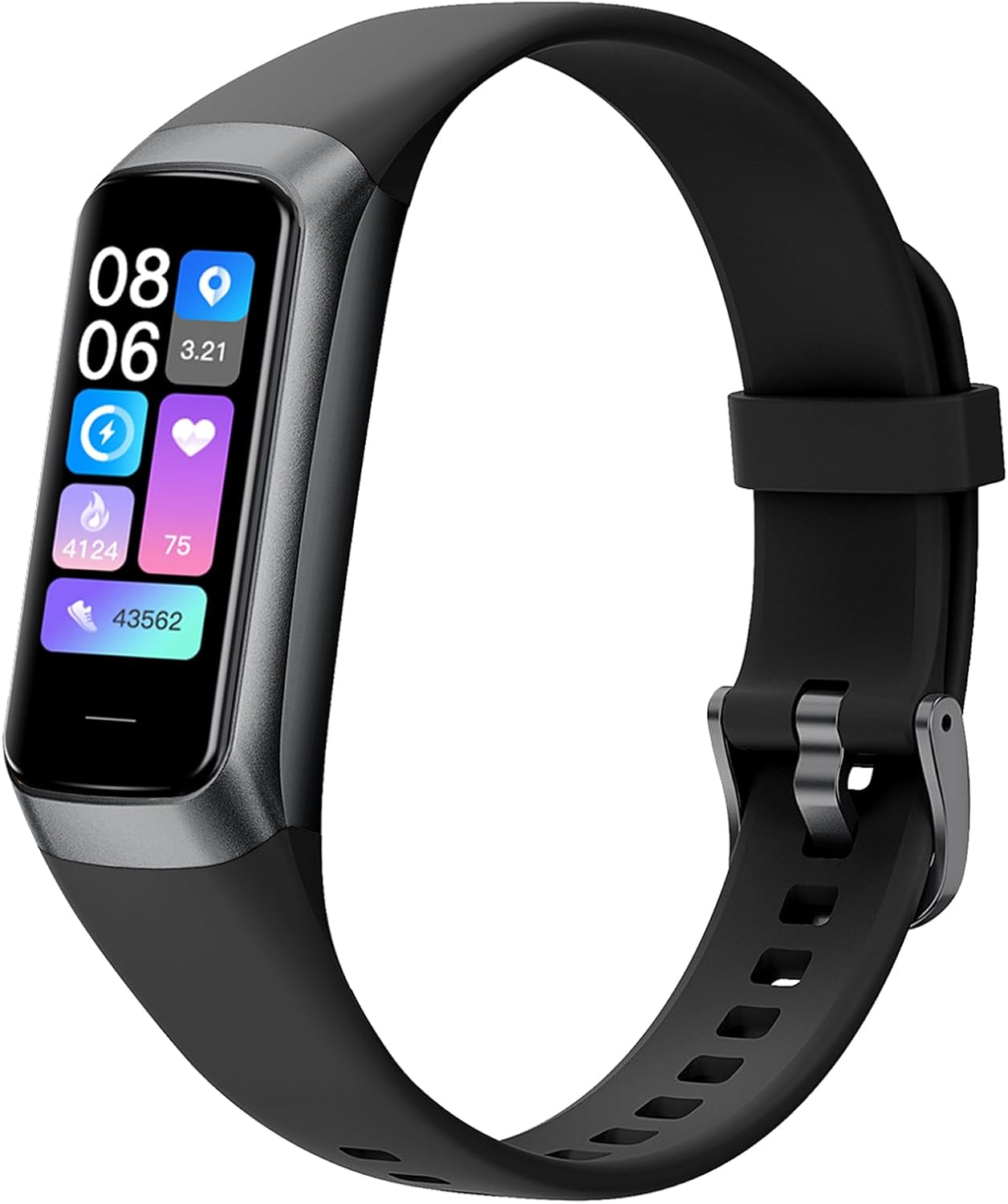 Skiennix Fitness Tracker Watch - AMOLED Display, Heart Rate & Blood Pressure Monitor | 25 Sports Modes, Slim Design