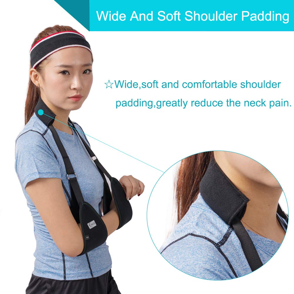 TANDCF Triangle Dislocated Arm Sling Shoulder Immobilizer Rotator Cuff Wrist Elbow Forearm Support Brace Strap with Soft Comfortable Padded Lightweight Simple for Broken & Fractured Arm