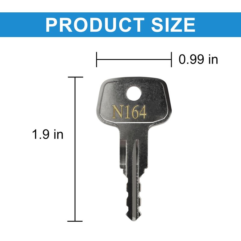 VIDABTE N164 Car Rack Keys,Thule Car Rack Replacement Key for Yakima and Ski,Roof,Cargo Box,Crossbars and Carrier Racks-Codes N164 [2 pcs]