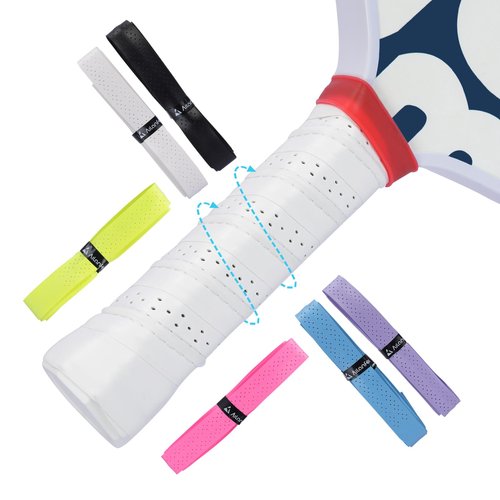 AILANFEI Pickleball overgrip 6 Pack Anti-Slip, Sweat-Absorbing and Extra-Long Pickleball Grip Tape Suitable for Tennis Squash Badminton (Colour)