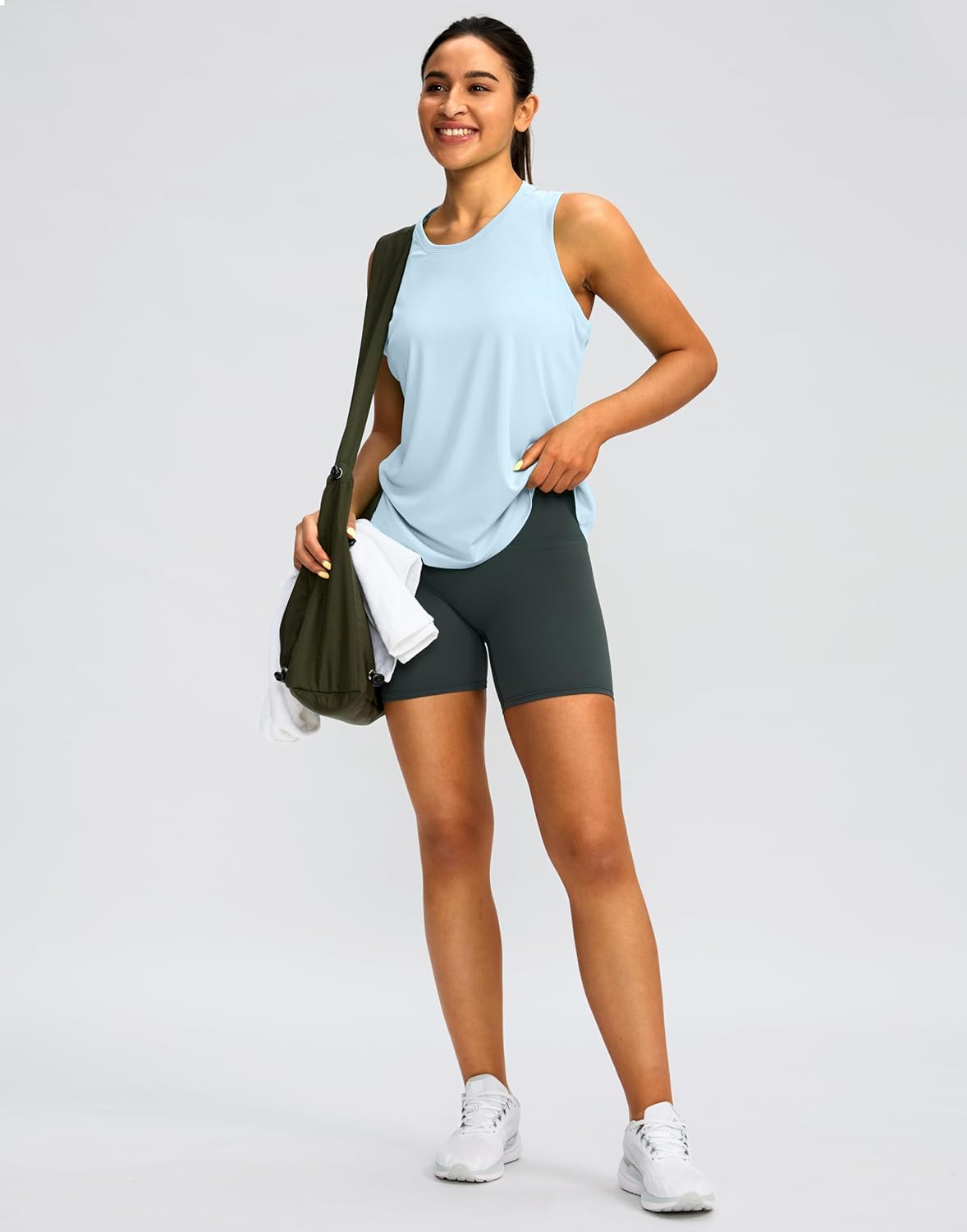 Skiennix Women's Athletic Tank Tops - Racerback Sleeveless Yoga & Running Shirts | Loose Fit