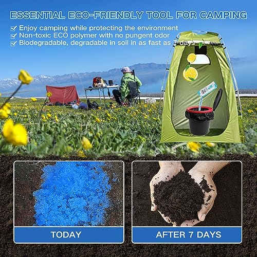 Portable Toilet Absorbent Gel - 25 Packets for Camping & Hiking