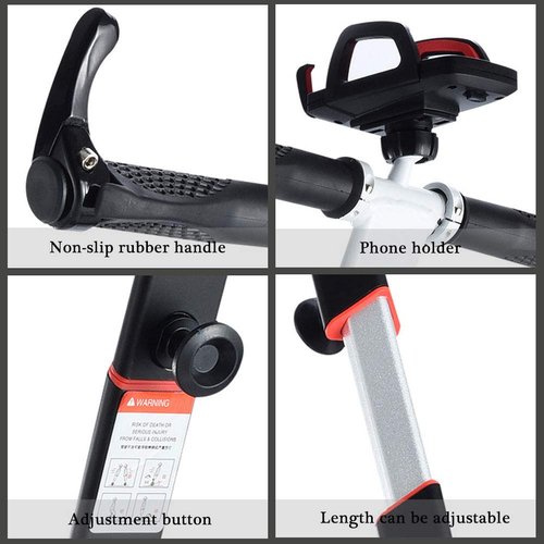 ToLanbbt Scooter Handle Adjustable Handlebar for Segway Ninebot Mini PRO with Phone Mount, Release Knee Pressure Hand Lever Control (Black)