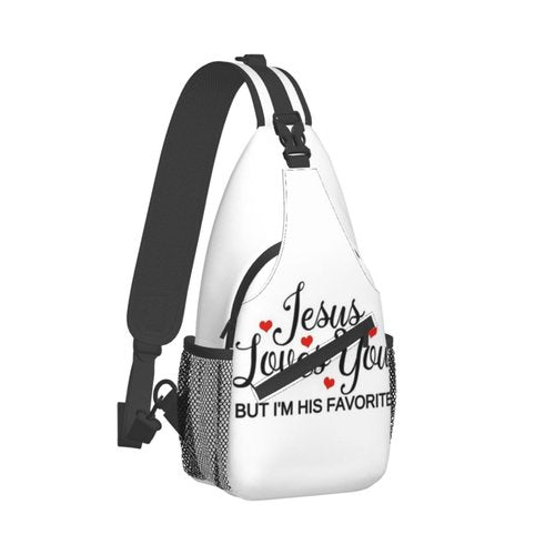 MANQINF Jesus Sling Bag,Casual Crossbody Backpack Shoulder Chest Bag for Women Men Travel Hiking Daypack