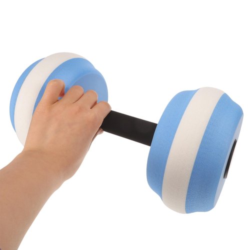 LIOOBO Aquatic Exercise Dumbells: Water Dumbbells Set, Water Exercise Foam Dumbbells, Water Fitness Dumbell for Pool Use Blue 1 Pair
