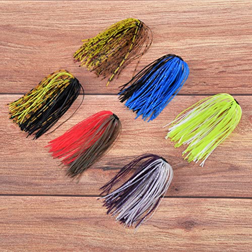 Silicone Jig Skirts Fishing Lures 50 Strands Bass Jigs Spinnerbait