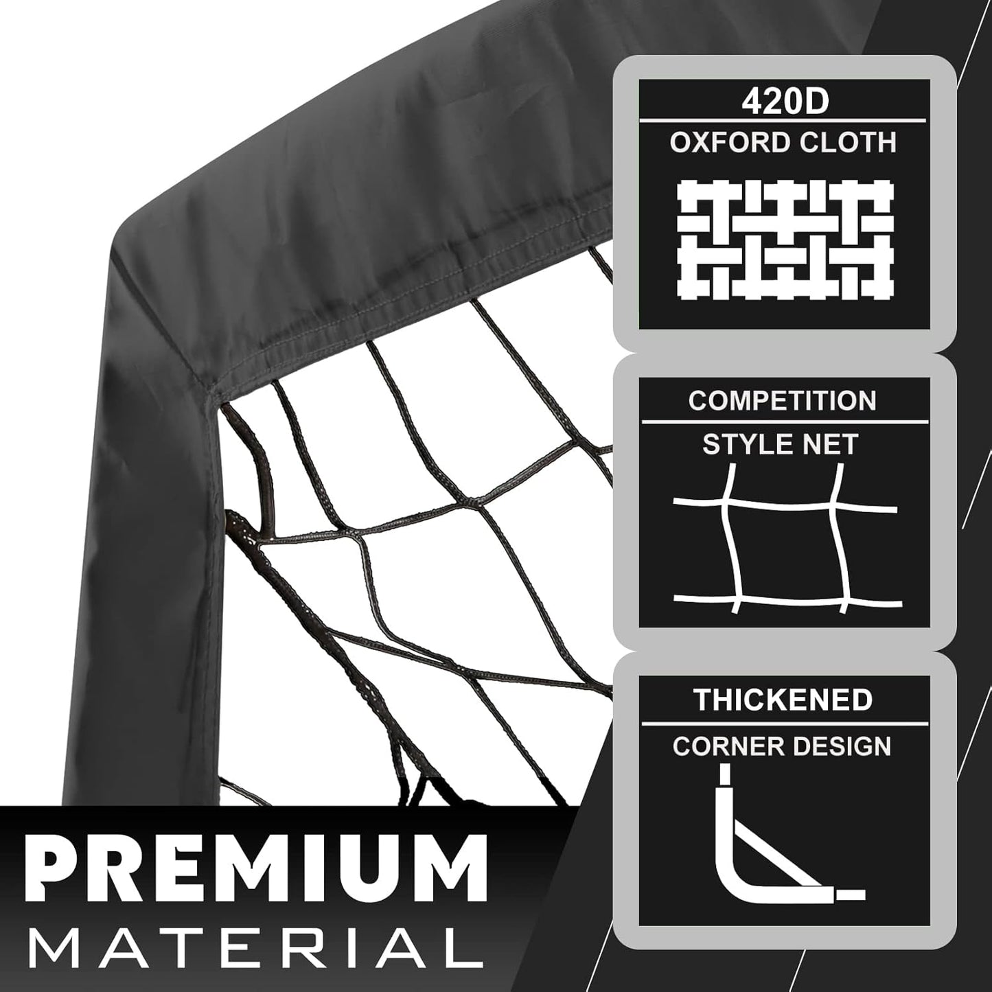 RUNBOW 6x4 FT Kids Soccer Goal with Carry Bag, Portable Folding Soccer Net for Backyard Practice Training, Indoor/Outdoor Use for Youth and Adults