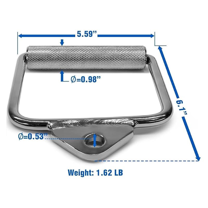 Tricep Rope & Double D Handle Cable Machine Attachment for Home Gym