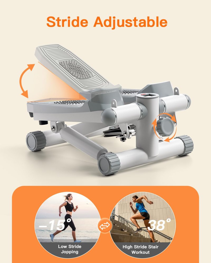 YYJO Steppers for Exercise at Home, Mini Stepper with Resistance Bands Portable Stair Stepper for Buttocks Lifting and Body Shaping