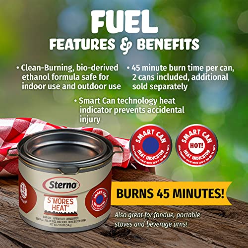 Sterno S'mores Heat Ethanol Fuel 45 Min, 2-Pack (Brand: Sterno)