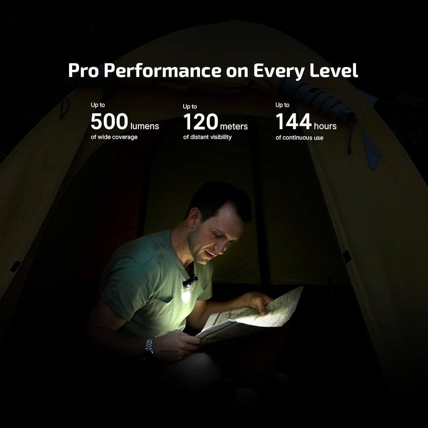OLIGHT Oclip Pro Rechargeable EDC Flashlight - 500 Lumens, Magnetic Clip-On Light for Outdoor & Indoor Use
