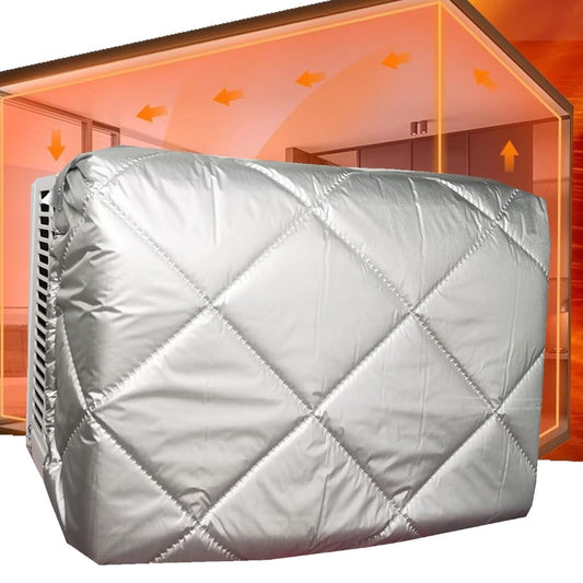 Anti-fall Thickened Window Air Conditioner Cover Inside 【Silver】- Windproof Waterproof Insulated - Universal Window AC Unit Cover For Indoor(XL-25.6*18.1*3in)
