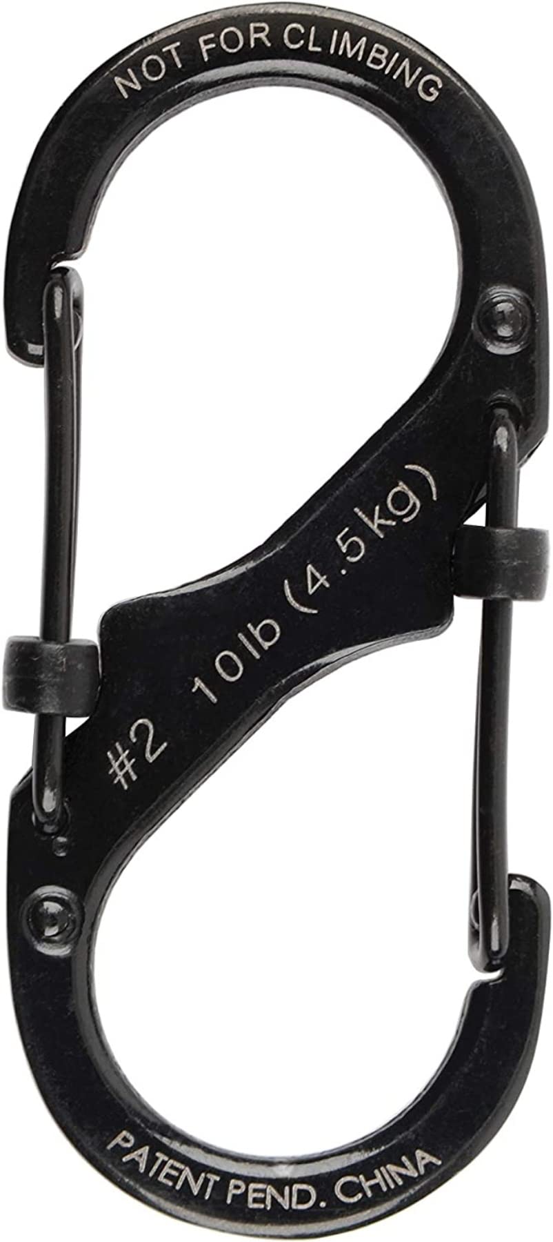 Slidelock Steel S-Biner #2 Black Nite Ize Lsb2-01-R3