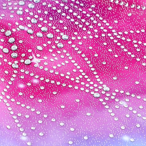 Girls' Sleeveless Sparkly Leotard - Red & Blue (5-6 Years)