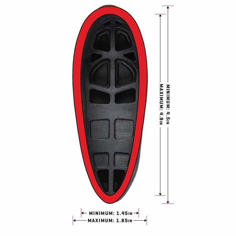 Allen Company Recoil Eraser II Slip-On Pad, Medium, Black