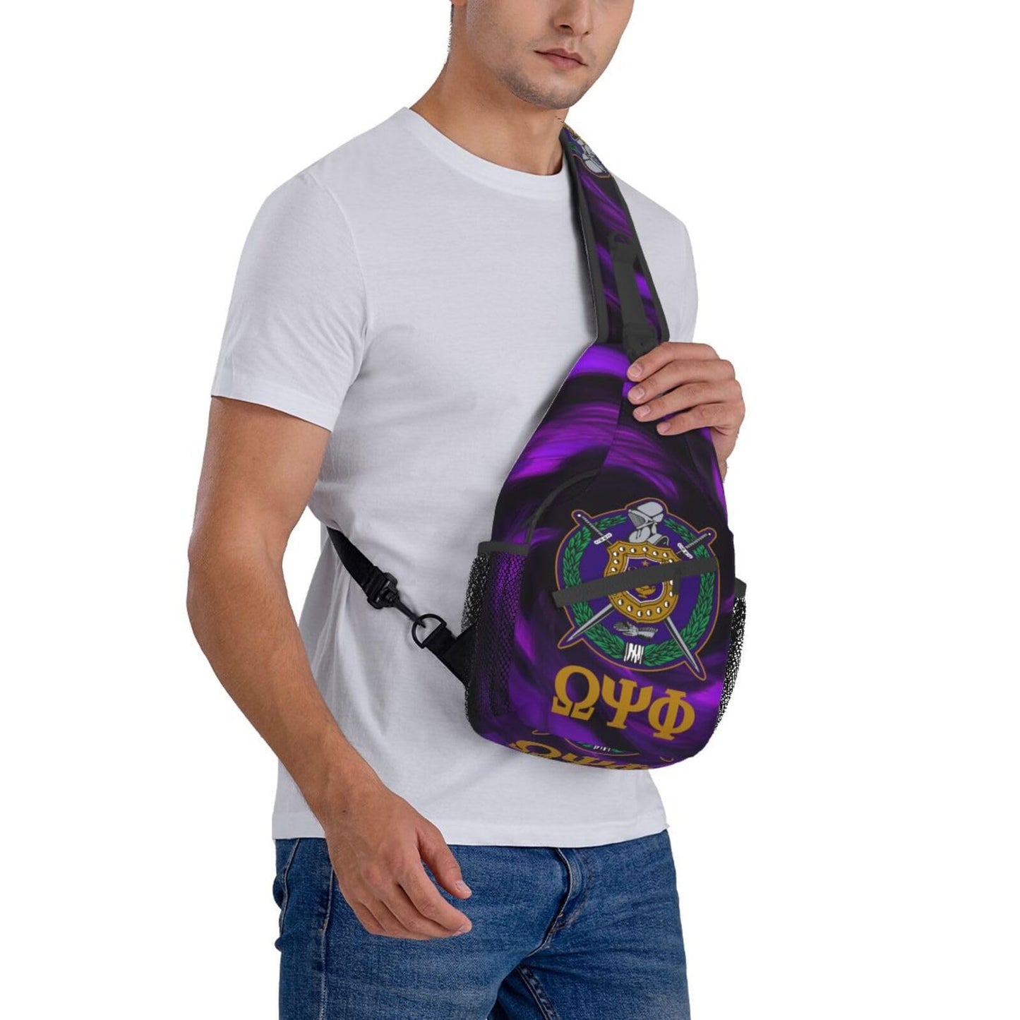 Bixinboy Psi Phi Sling Bag Crossbody Travel Hiking Chest Backpack Shoulder Daypack For Men