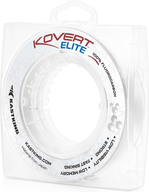 KastKing Kovert Elite Fluorocarbon Fishing Line - Shock Resistant, High Clarity, Low Visibility, 100 Yards