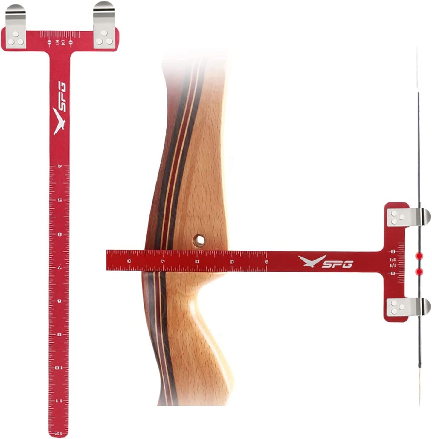 SOPOGER Archery Bow Square - T Shape Ruler Measurement Tool Kit for Recurve & Compound Bows