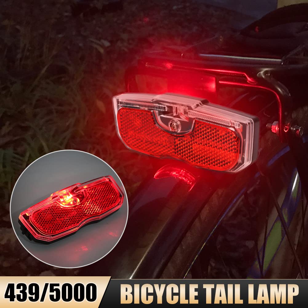 GreceYou Bike Tail Light, Bicycle Rear Reflector Tail Light for Luggage Rack Aluminum Alloy Reflective Taillight, 80mm Screw Mounted/Easy Release (Battery NOT Included)