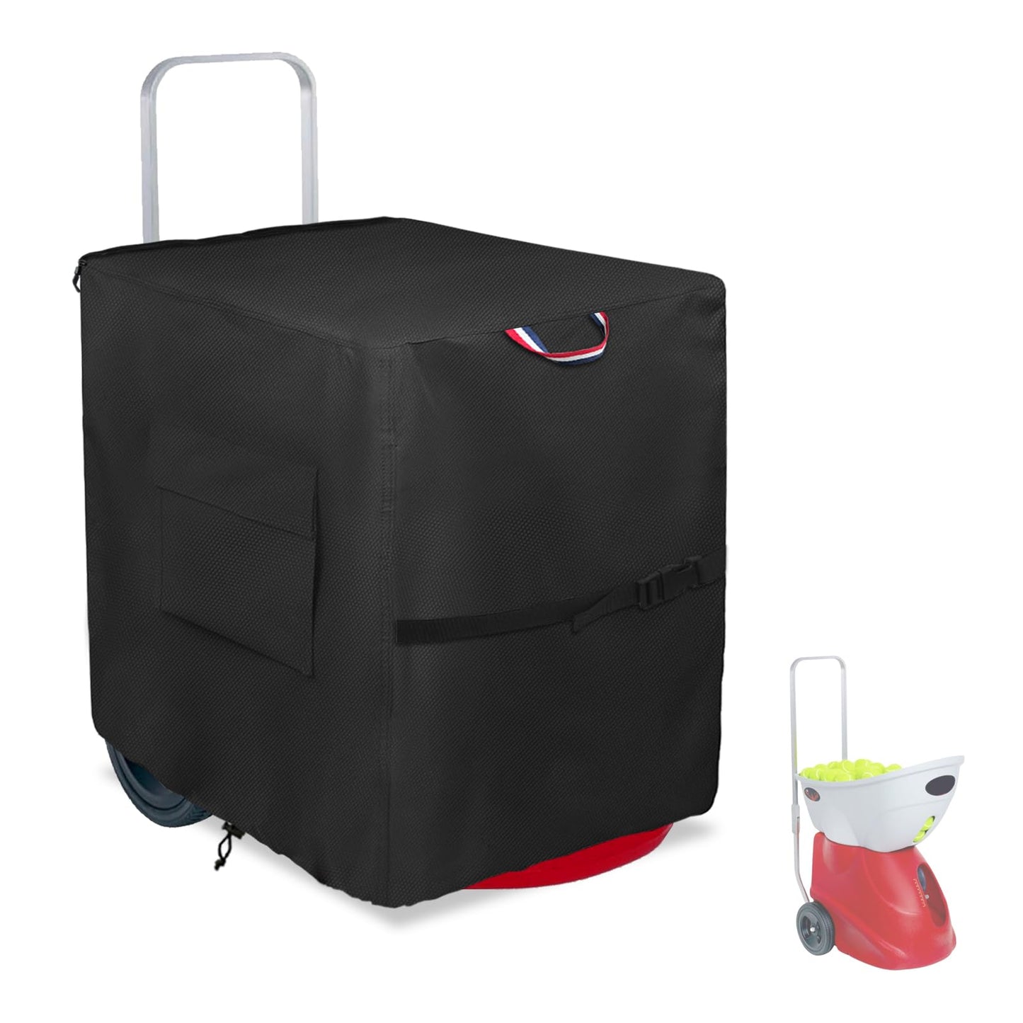 Youkaver Tennis Ball Machines Cover with Plush Linner & Tennis Ball Launcher Cover - Fits Most Tennis Tutor Machines,All-Weather Durable Protection