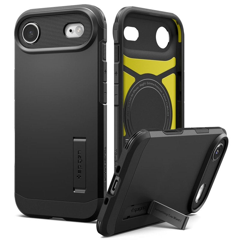 Spigen for iPhone Air Case, Tough Armor T MagFit [Camera Control Button] [Compatible with Magsafe] - Black
