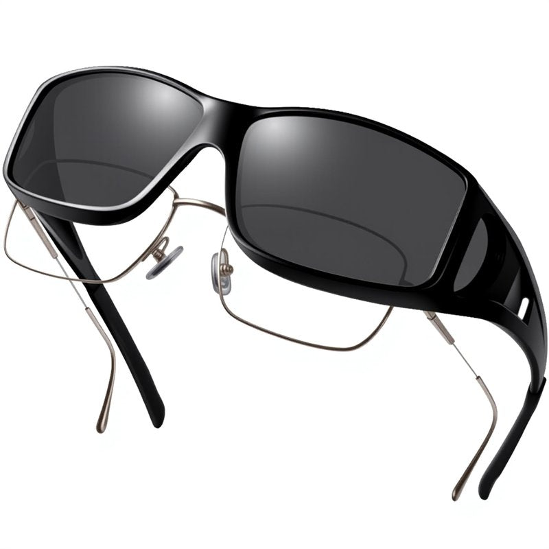 Pristis Fit-Over Polarized Fishing Sunglasses, Wrap Around Over UV Protection Prescription Glasses for Men and Women, Lightweight Unisex Anti-Glare Glasses for Driving Cycling Kayaking