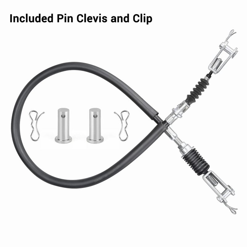 10L0L Golf Cart Brake Cable (37.45" Long with Pin Clevis Clip) Fits Yamaha G29 Electric Drive 2007-up and G29 2007 G&E OEM JW2-F6341-31
