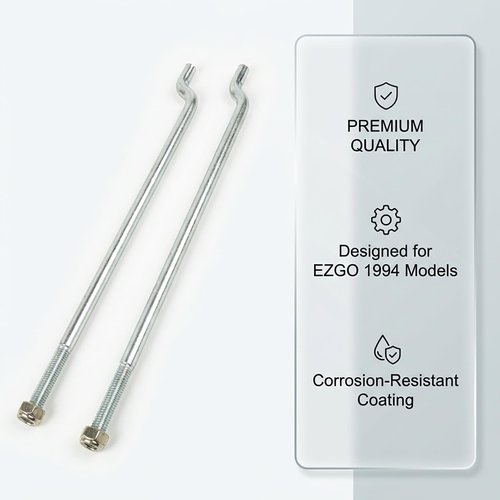 HOGUCAL Golf Cart Battery Hold Down Plate with Rods Kit for EZGO 1994 up 70045G01 01101G01 2 Pcs Hold Down Rods Durable Battery Securement Accessories for EZGO Golf Carts
