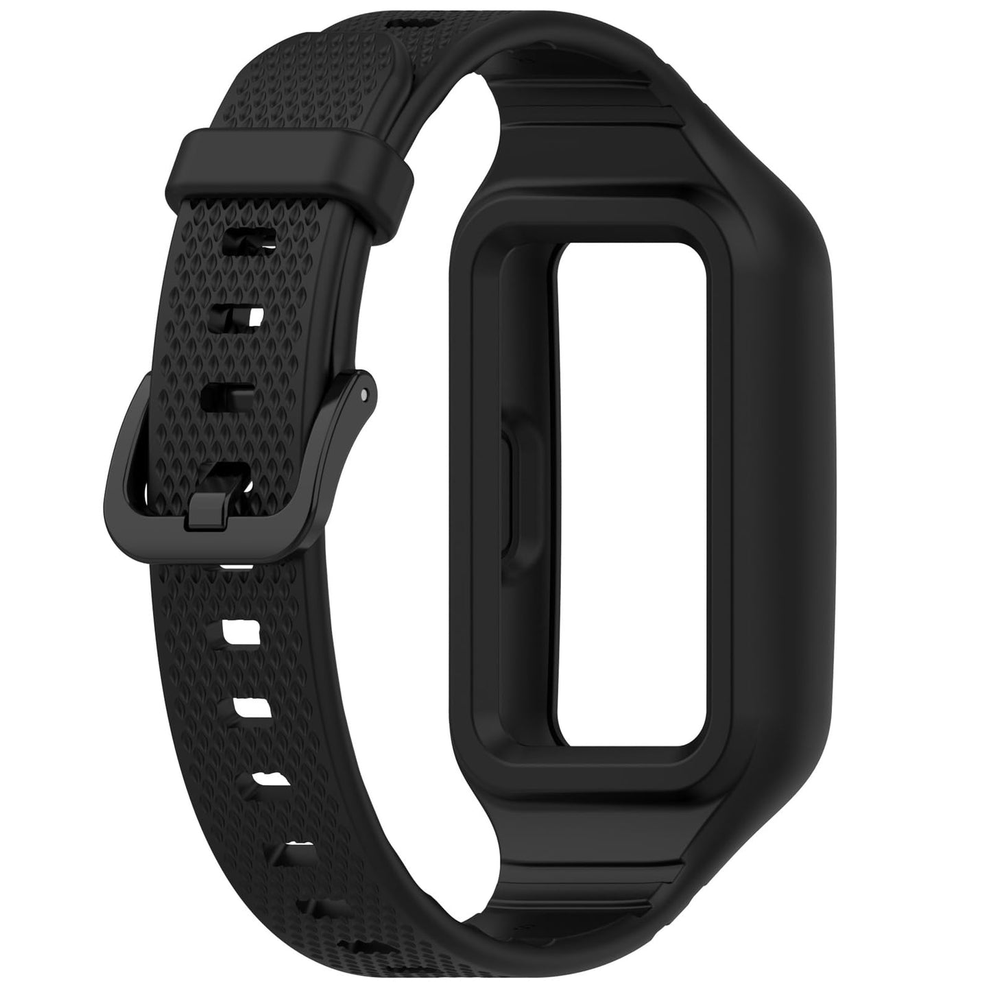 Disscool Replacement Wrist Bands Compatible with Huawei Band 9/Band 8/Band 7/Band 6/Band 6 Pro, Adjustable Soft Silicone Wrist Integrated Strap with Quick Release for Man Women(Black)
