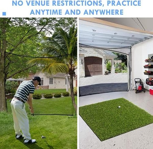 Amazgolf Golf Net,10Ft,15Ft,20Ft,25Ft, 30Ft, 40Ft Golf Practice Net,Sports Practice Barrier Net, Heavy Duty Ball Netting Golf Hitting Net, DIY Ball Net,Baseball Net Hockey Net and Chipping Net