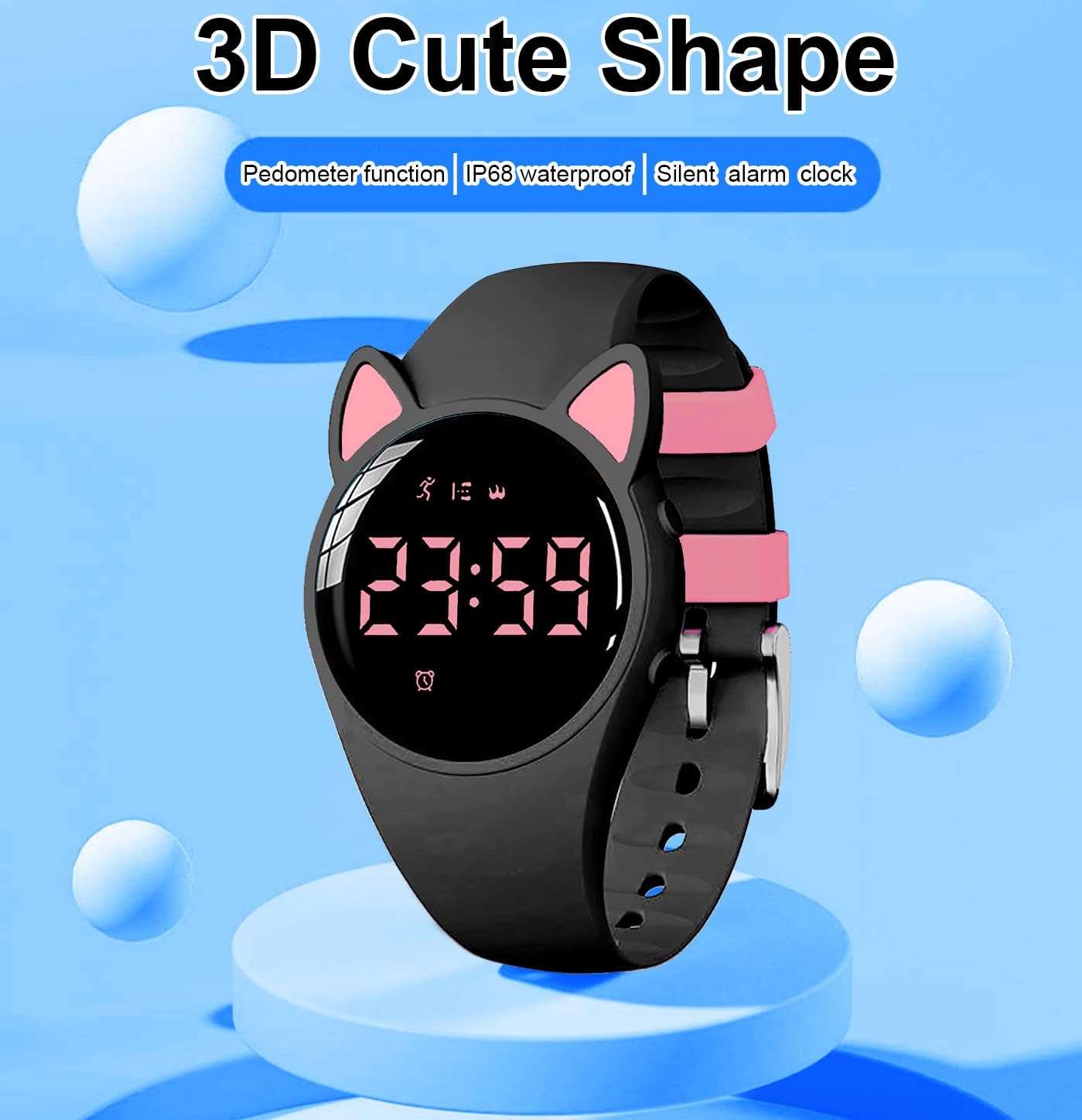 Skiennix Fitness Tracker Watch - IP68 Waterproof Pedometer with USB Charge for 20 Days | Ideal for Kids & Teens