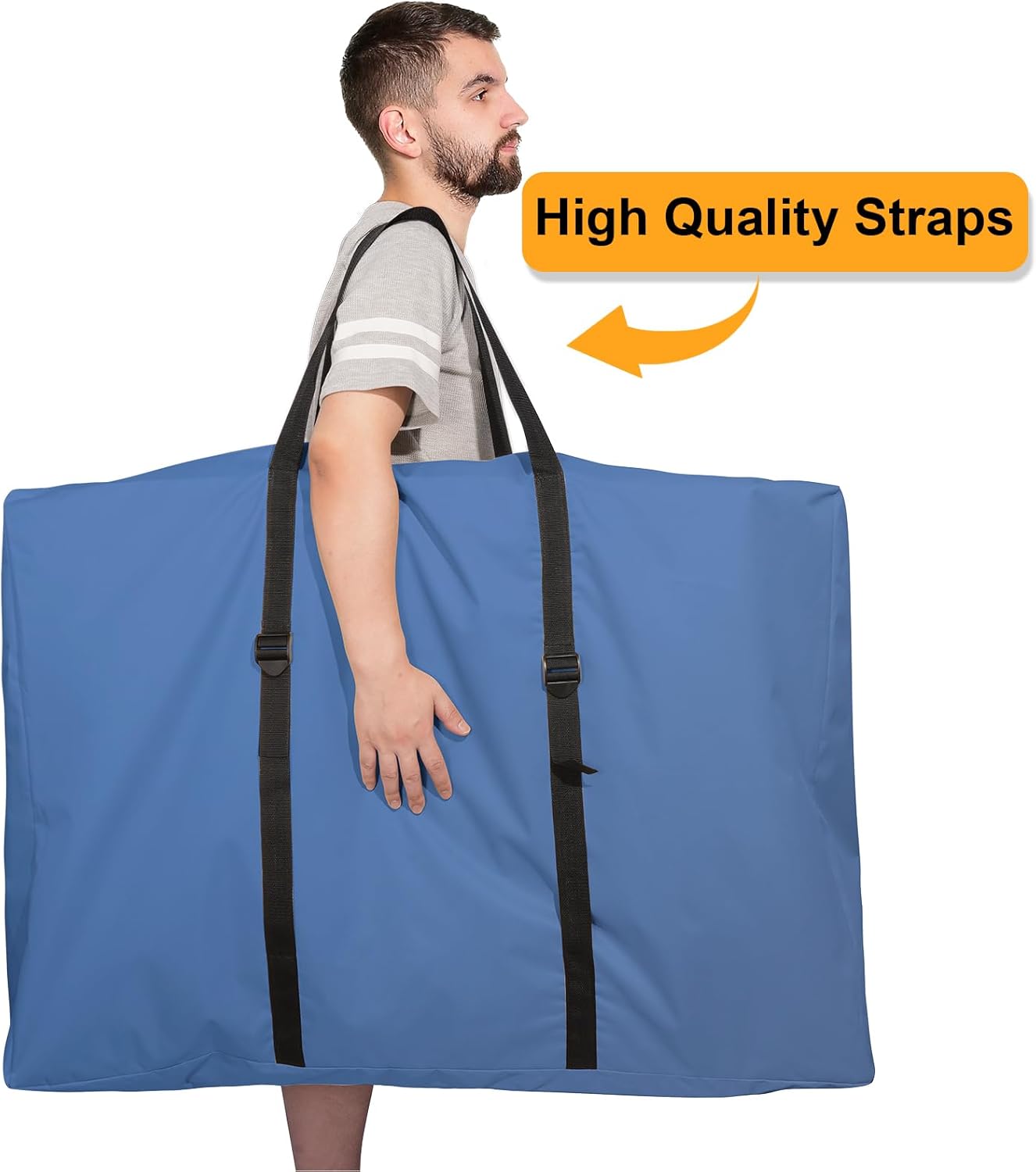 Waterproof Folding Chair Storage Bag by [Brand Name] - Durable 600D Material | Portable Carrying Bag for Zero Gravity & Beach Chairs, 43” L x 11” W x 29” H (Blue)