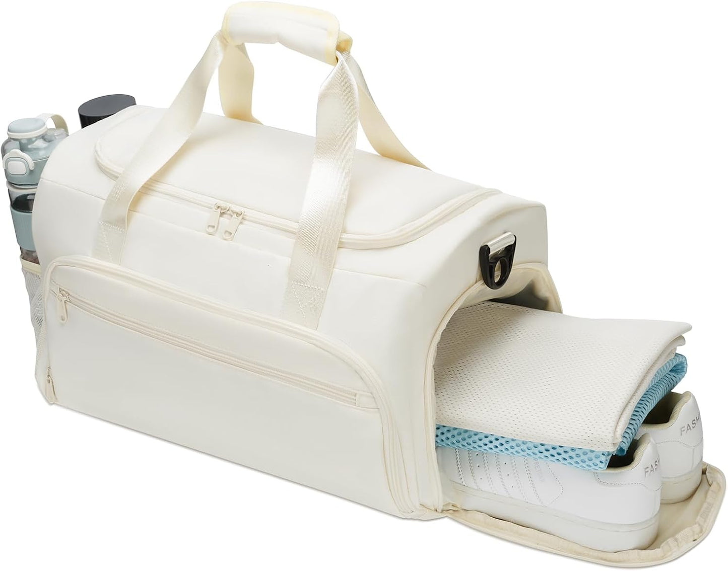 Skiennix Gym Bag - Water Resistant Sports Duffle with Wet Pocket & Shoe Compartment | Unisex Design