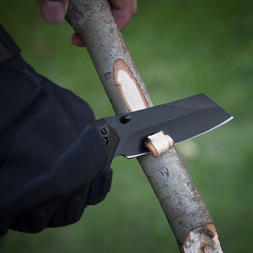 FLISSA Pocket Knife, 3.5" Folding Stonewash Blade Tactical Knife, G10 Handle, for Outdoor, Survival, Hunting and Camping, Thoughtful Gift for Dad